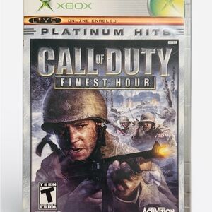 Call of Duty: Finest Hour (Xbox, 2004) CIB - Platinum Hits - TESTED & WORKING